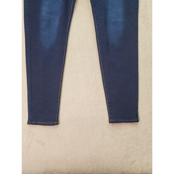 AriZona Jegging Jeans Girls Size 14 Dark‎ Blue Denim Skinny Leg Adjustable Waist - Picture 3 of 9